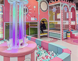 /A Palestinian indoor playground with macaron-colored walls,Indoor Play Place Equipmen