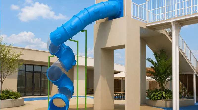Large Kids Plastic Slide Outdoor Play Equipment